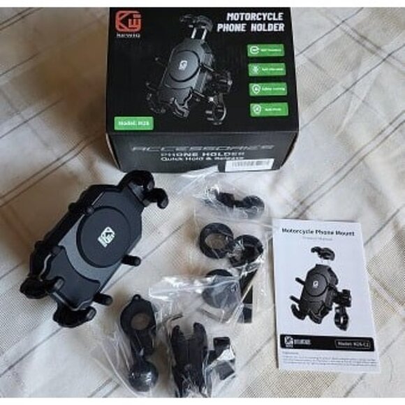 New Motorcycle Phone Holder with Vibration Dampener & High-Speed Secure Lock - Picture 1 of 1